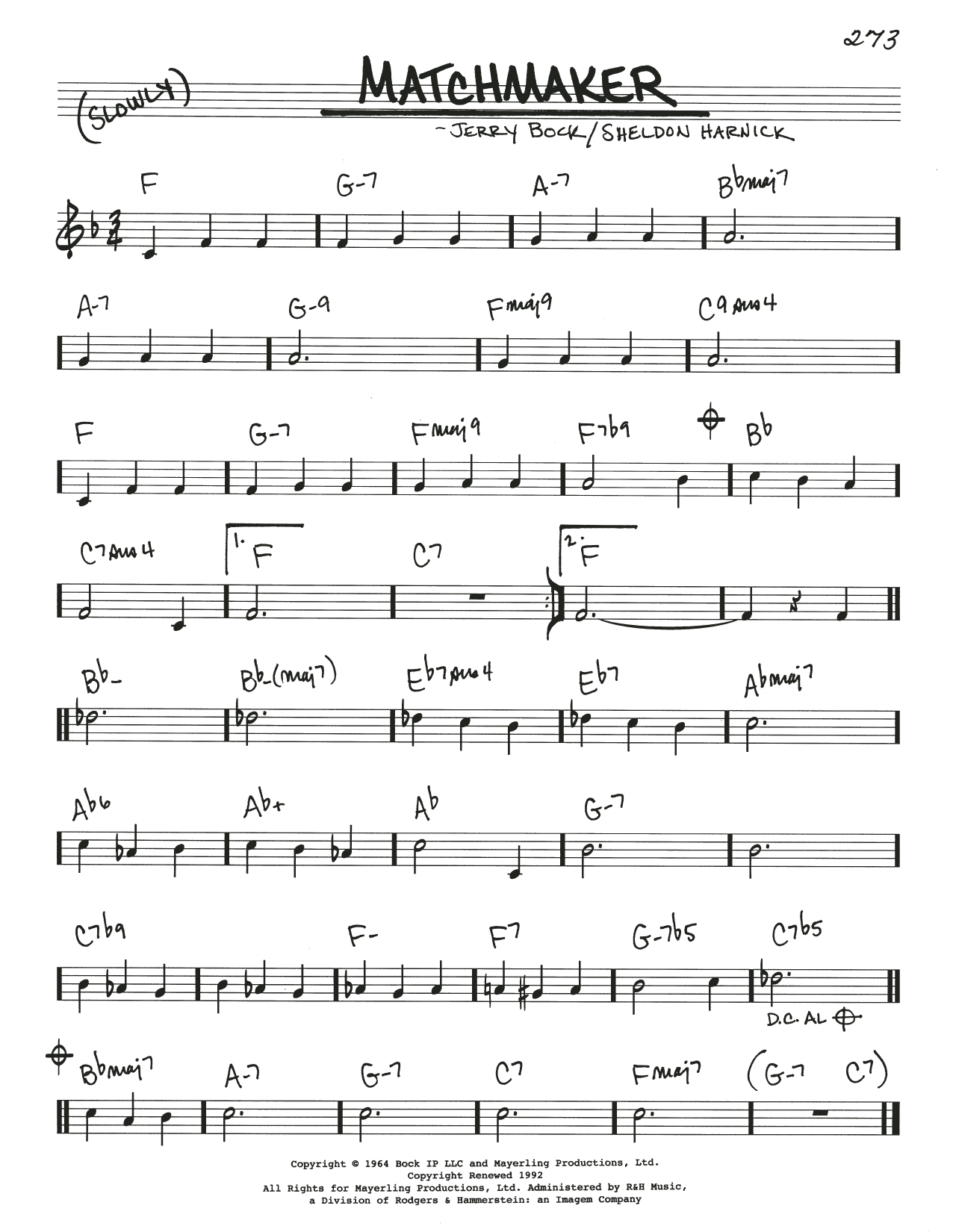Produktbild zu: Matchmaker (from Fiddler On The Roof)