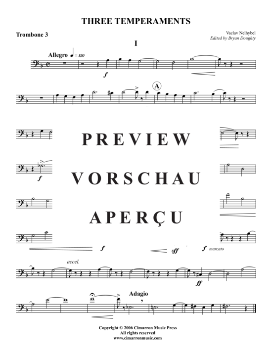 Product gallery: Page 14 of 19 Three Temperaments , , (Trombone Quartet)