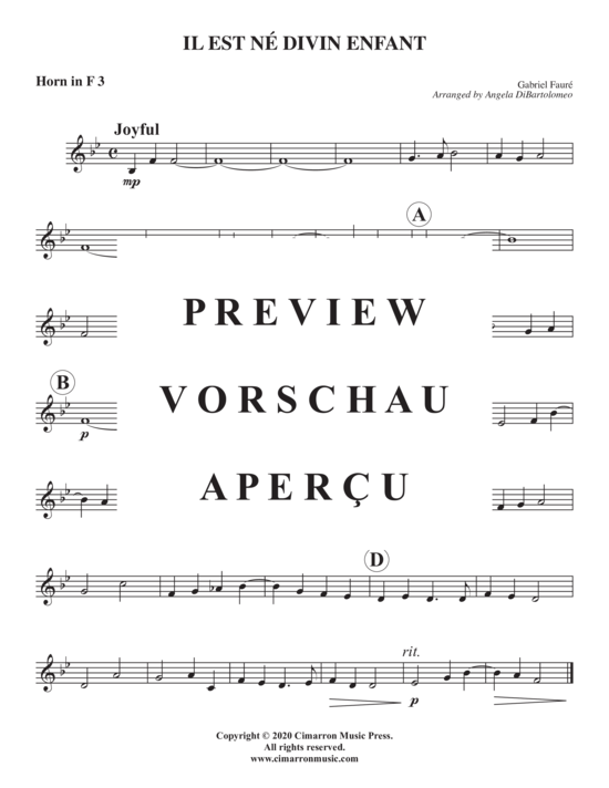 Produktgalerie: Seite 7 von 9 Il est n&eacute; diven enfant , , (Horn Quintett)