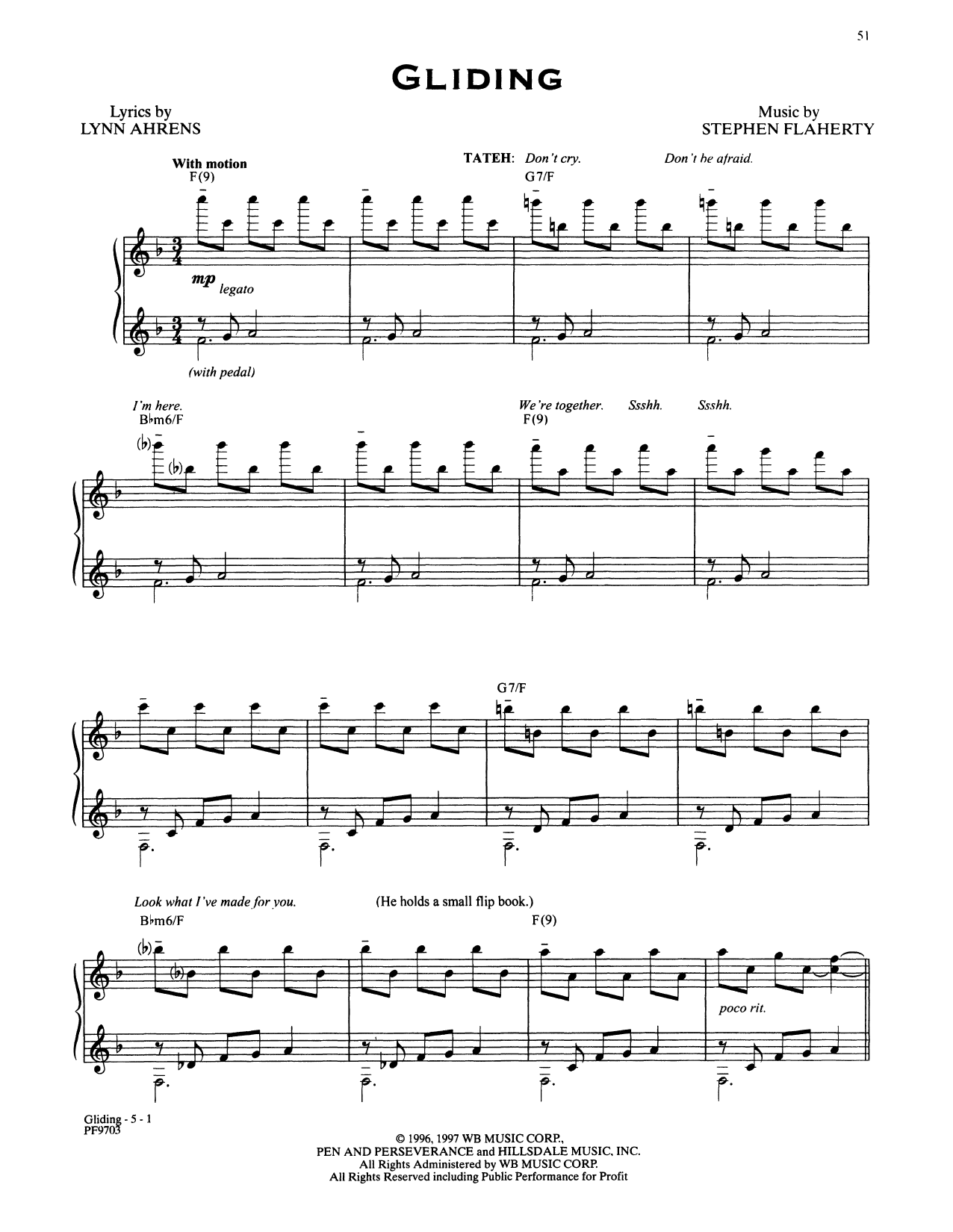 Produktbild zu: Gliding (from Ragtime: The Musical)