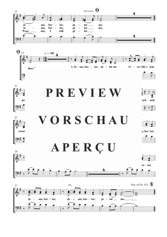 Produktgalerie: Seite 4 von 9 Jesus, Savior, Pilot Me, , Gemischter Chor SAB und Klavier