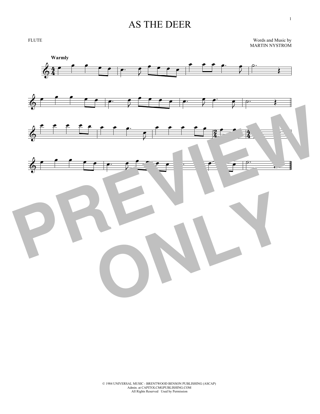 Product gallery: Page 1 of 1 As The Deer, Martin Nystrom