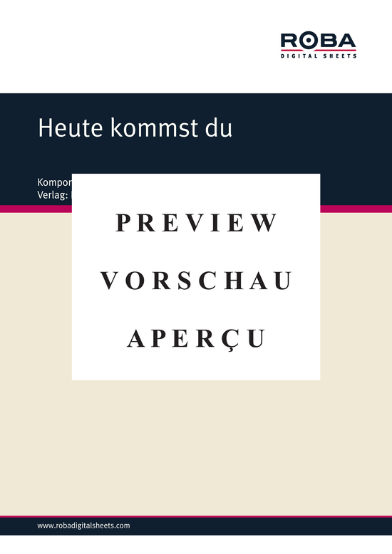 Product gallery: Page 2 of 3 Heute kommst du , , Piano and Voice