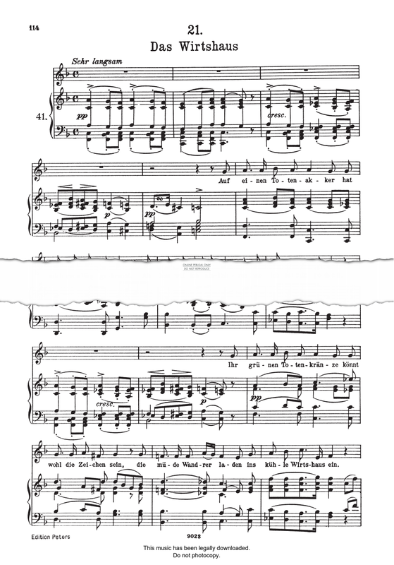 Product picture to: Das Wirtshaus (from 'Winterreise Op.89 D911')