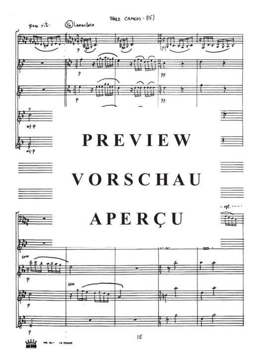Produktgalerie: Seite 19 von 21 Three Cameos , , (Saxophon Quartett + Tuba Solo)