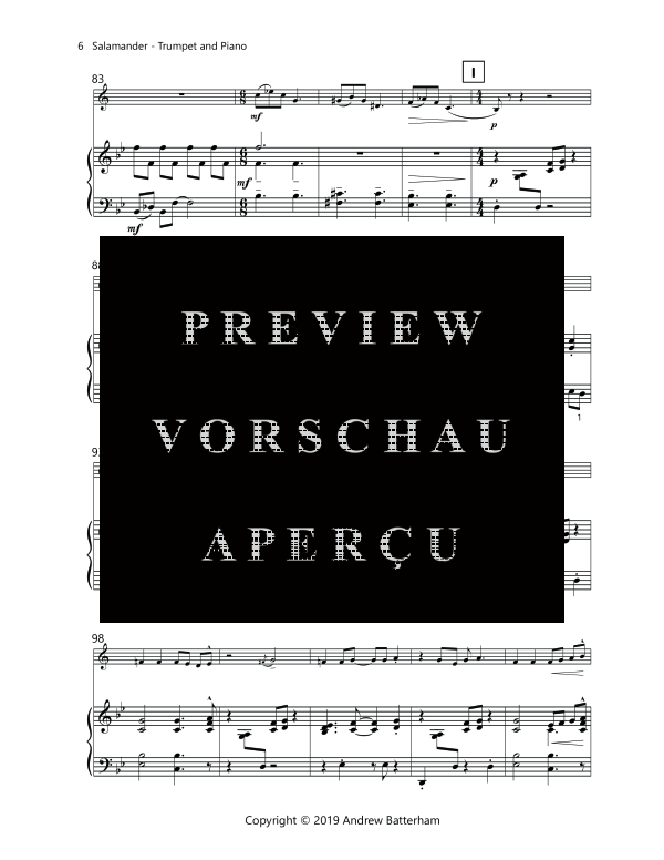Produktgalerie: Seite 10 von 11 Salamander, , (Trompete in B und Klavier)