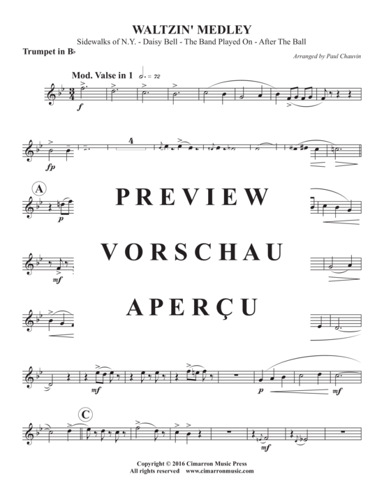 Produktgalerie: Seite 6 von 13 Waltzin´ Medley , , (Blechbläser Trio für Trompete in B, Horn in F oder Posaune +Tuba)