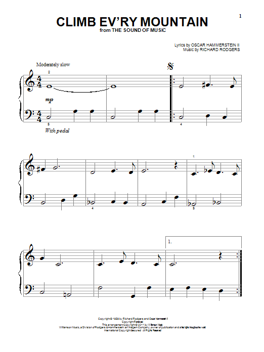 Produktgalerie: Seite 1 von 1 Climb Ev'ry Mountain, Rodgers & Hammerstein, Klavier