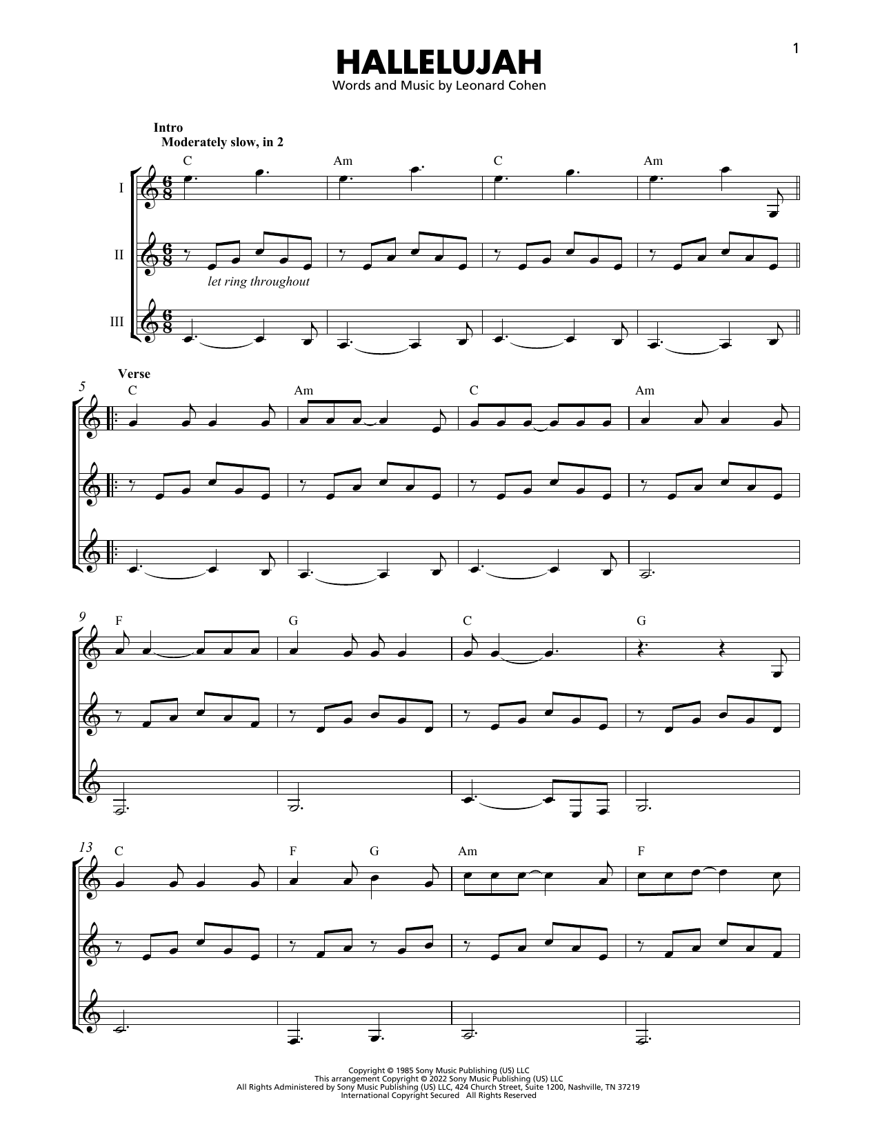 Product gallery: Page 1 of 1 Hallelujah, Leonard Cohen