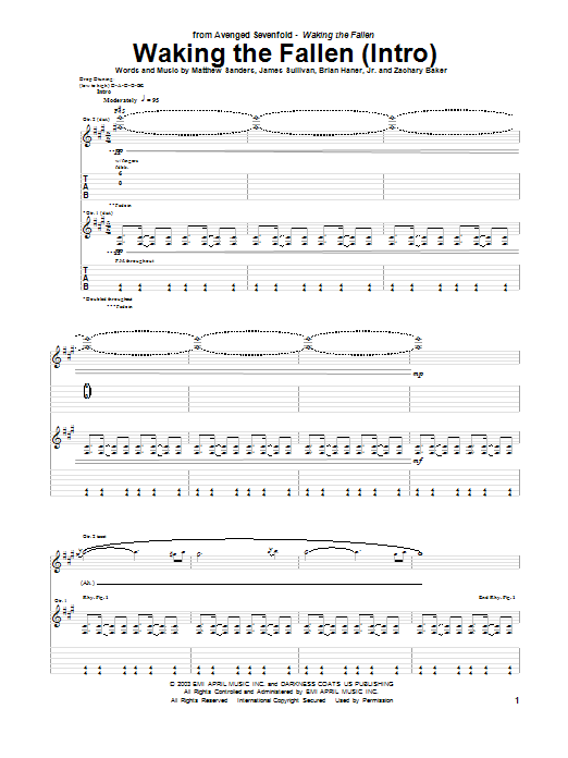 Product gallery: Page 1 of 1 Waking The Fallen (Intro), Avenged Sevenfold