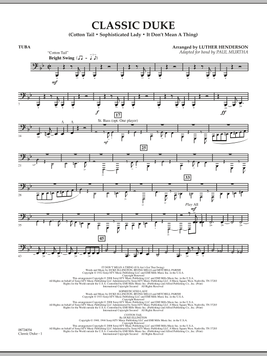 Produktbild zu: Classic Duke - Tuba