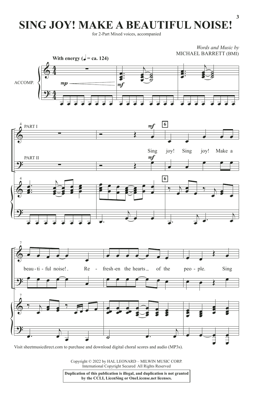 Produktbild zu: Sing Joy! Make A Beautiful Noise!