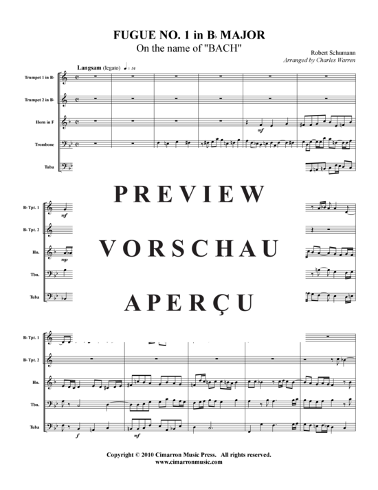 Produktgalerie: Seite 2 von 10 Fuge Nr. 1 in Bb , , (Blechbläserquintett)