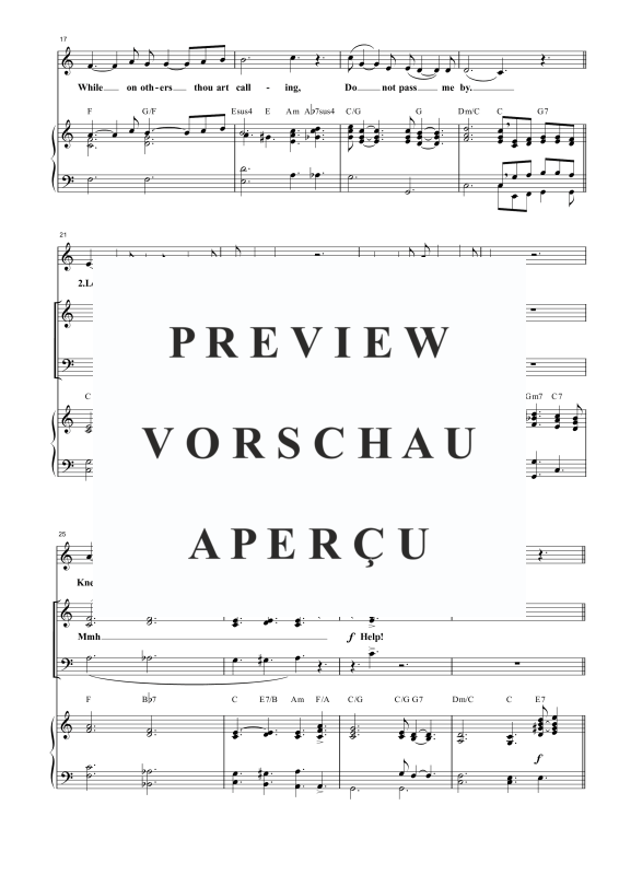 Produktgalerie: Seite 7 von 10 Pass Me Not, , Gemischter Chor SAB, Solo und Klavier