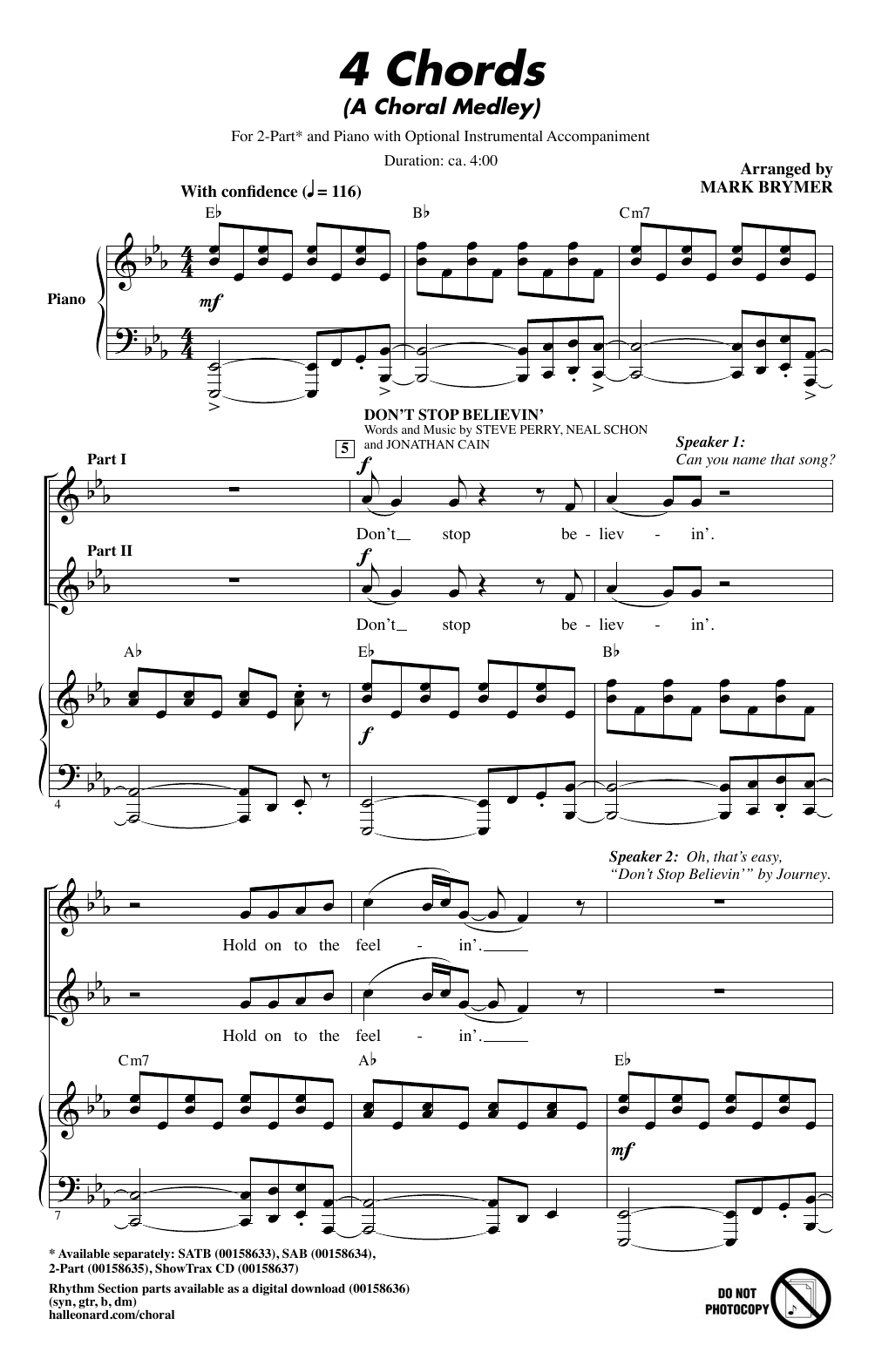 Produktgalerie: Seite 1 von 1 4 Chords (A Choral Medley), Mark Brymer, Chor