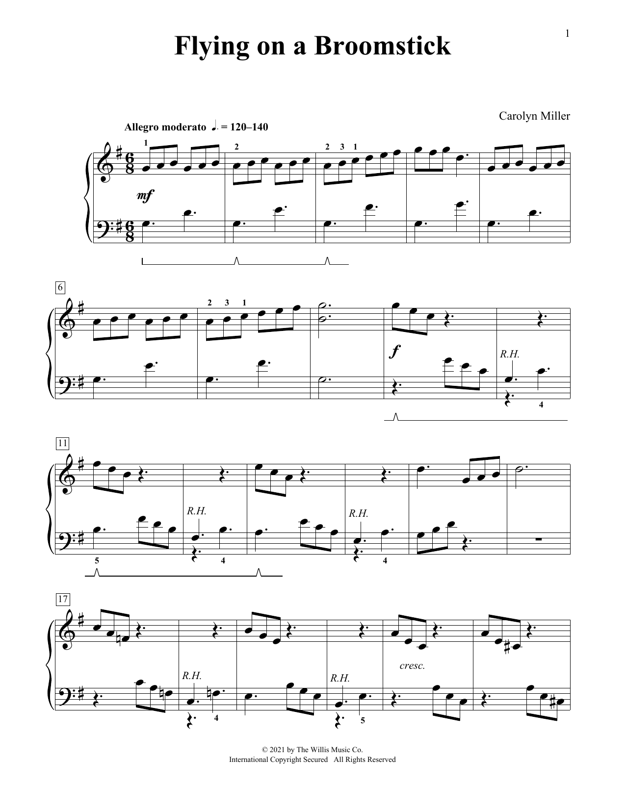 Produktgalerie: Seite 1 von 1 Flying On A Broomstick, Carolyn Miller, Klavier
