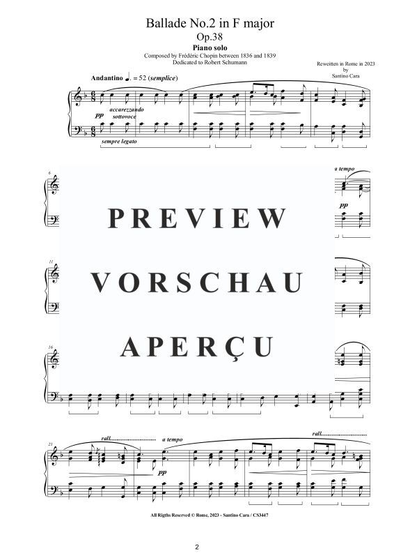 Produktgalerie: Seite 3 von 11 Ballade Nr. 2 F-Dur Op. 38, , Klavier Solo