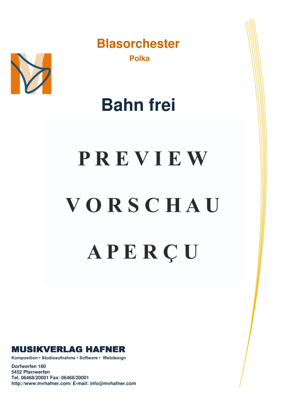 Product gallery: Page 2 of 11 Bahn frei, , (large wind orchestra)