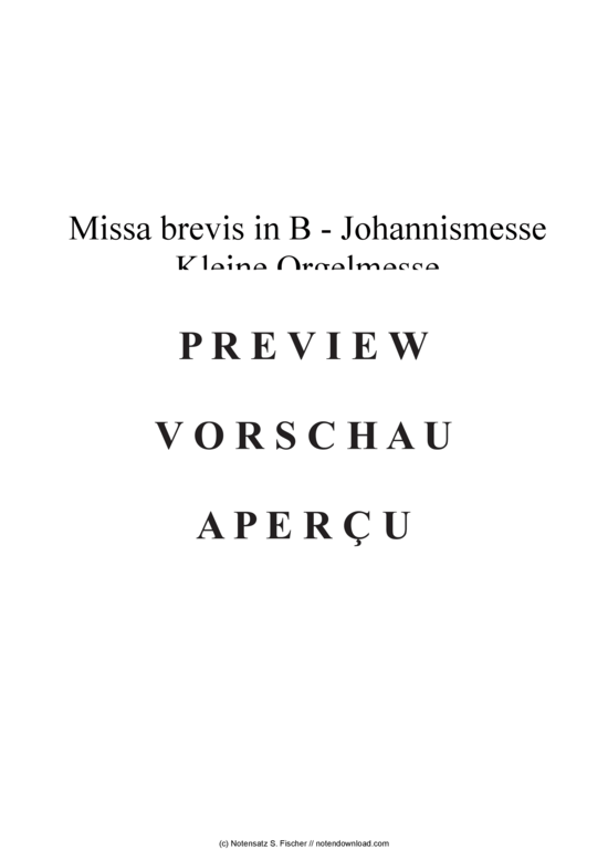 gallery: Missa brevis in B - Johannismesse , , (Kleine Orgelmesse)