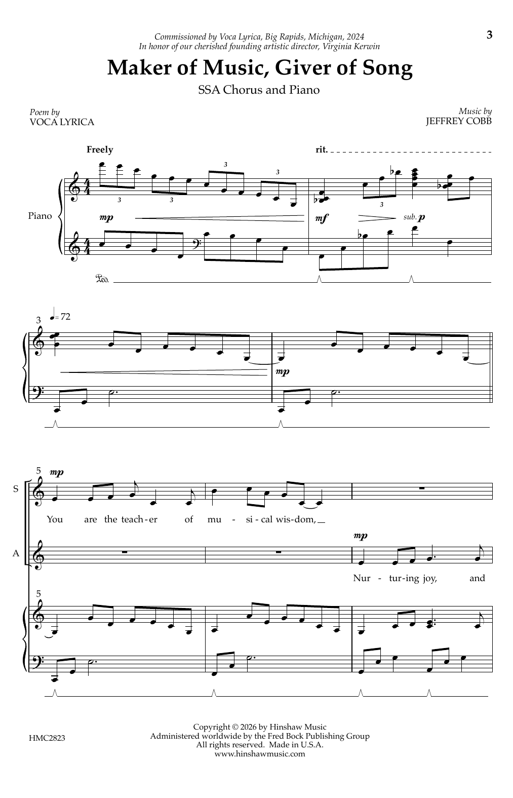 Produktgalerie: Seite 1 von 1 Maker of Music, Giver of Song, Jeffrey Cobb, Chor
