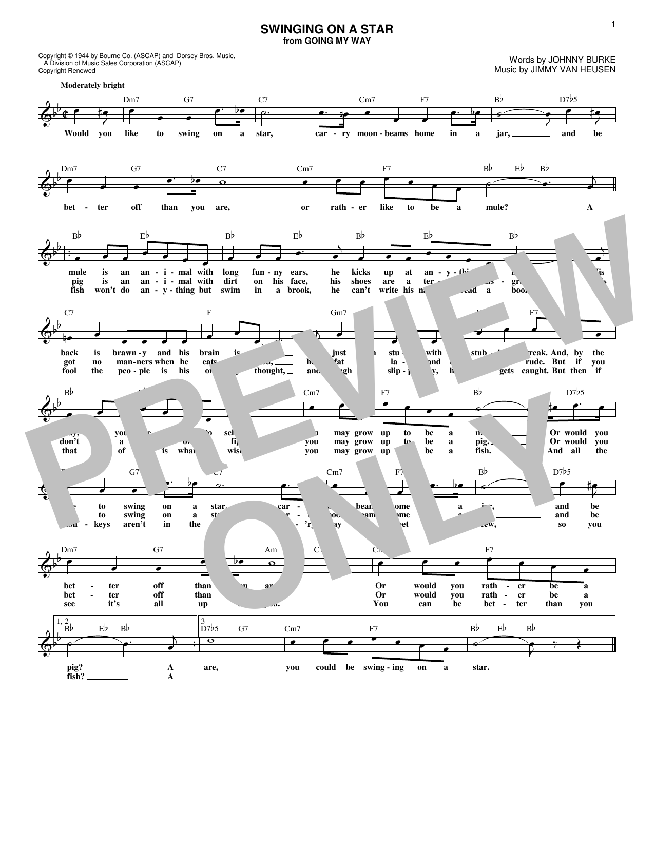Produktgalerie: Seite 1 von 1 Swinging On A Star, Jimmy Van Heusen