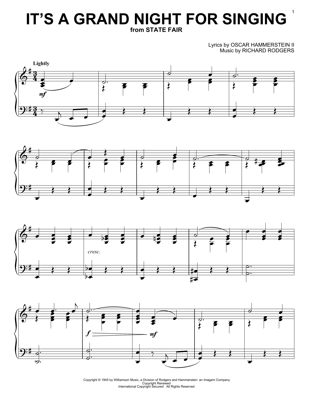 Product picture to: It's A Grand Night For Singing