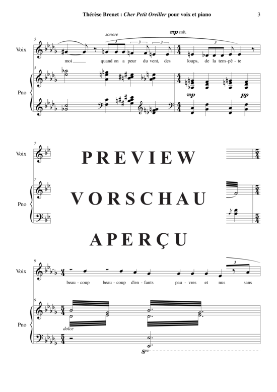 Product gallery: Page 4 of 10 Cher Petit Oreiller , , (voice + piano)