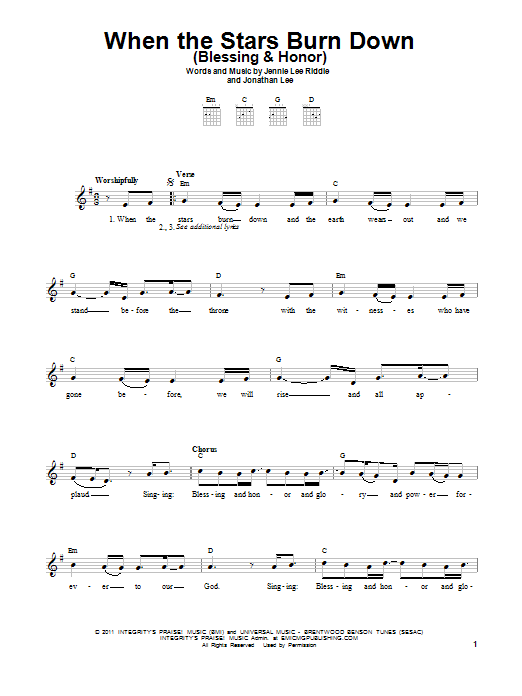 Produktbild zu: When The Stars Burn Down (Blessing & Honor)