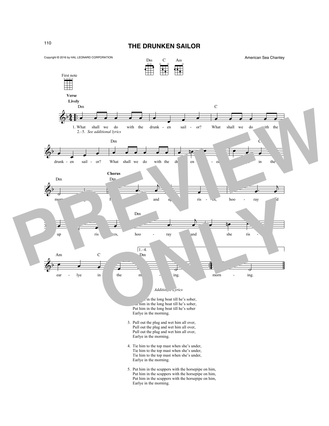 Produktbild zu: The Drunken Sailor