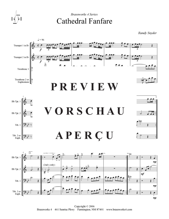Produktgalerie: Seite 2 von 9 Cathedral Fanfare, , (2xTrompete in B, Horn in F, Posaune)