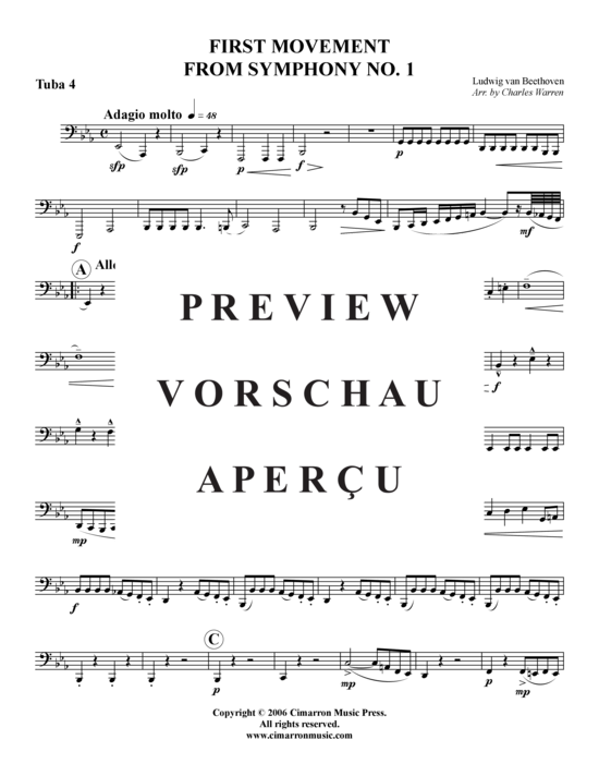 Product gallery: Page 14 of 21 Symphony Nr. 1, 1.Satz , , (Tuba-Ensemble: Baritone/Pos+Tuba)