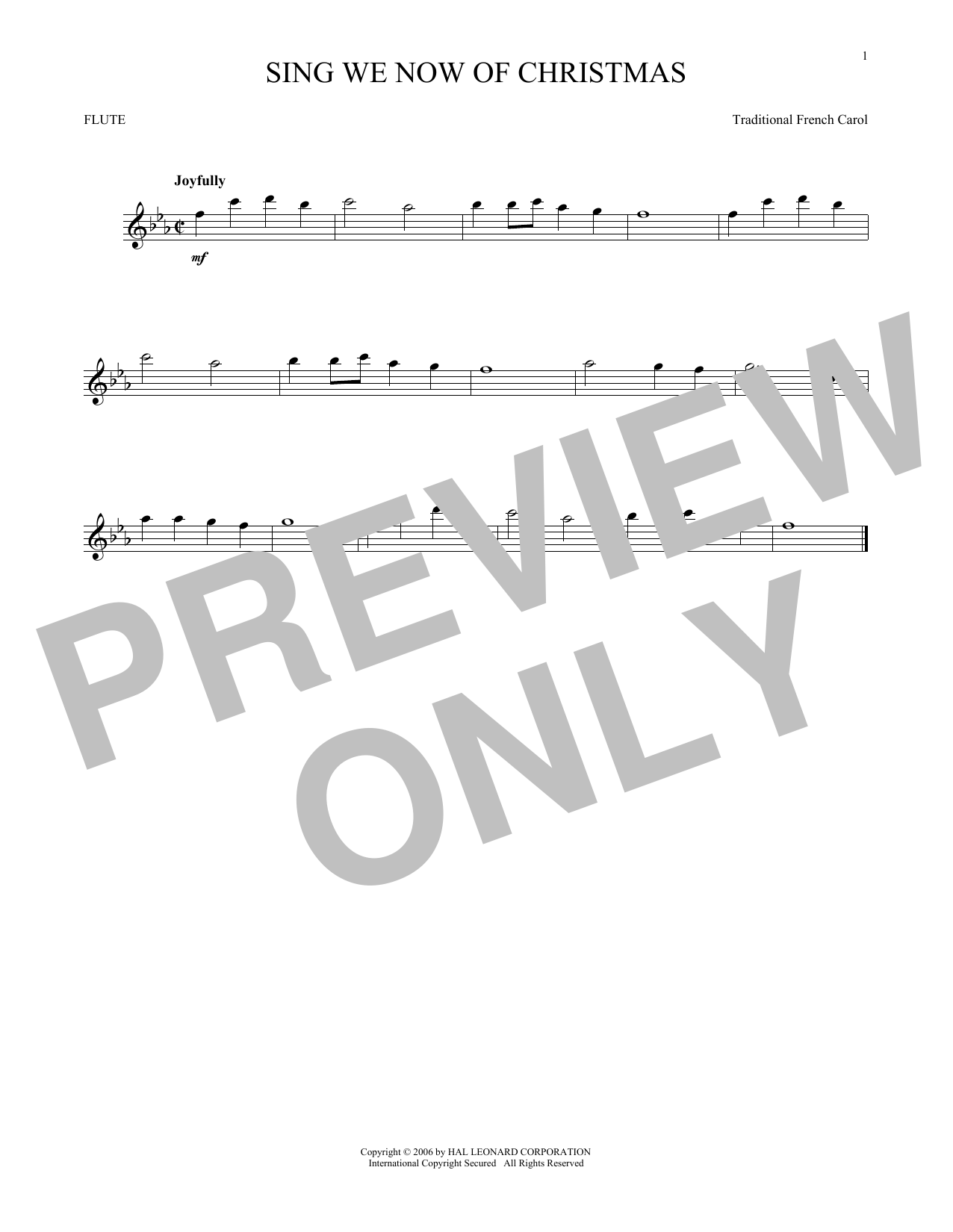 Product gallery: Page 1 of 1 Sing We Now Of Christmas, Traditional French Carol