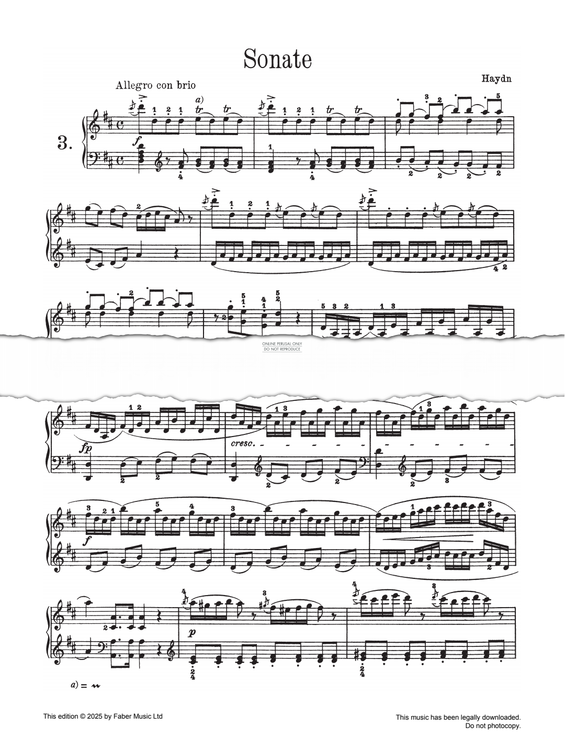 Produktgalerie: Seite 1 von 1 Sonata in D major Hob. XVI 37, Joseph Haydn, Klavier