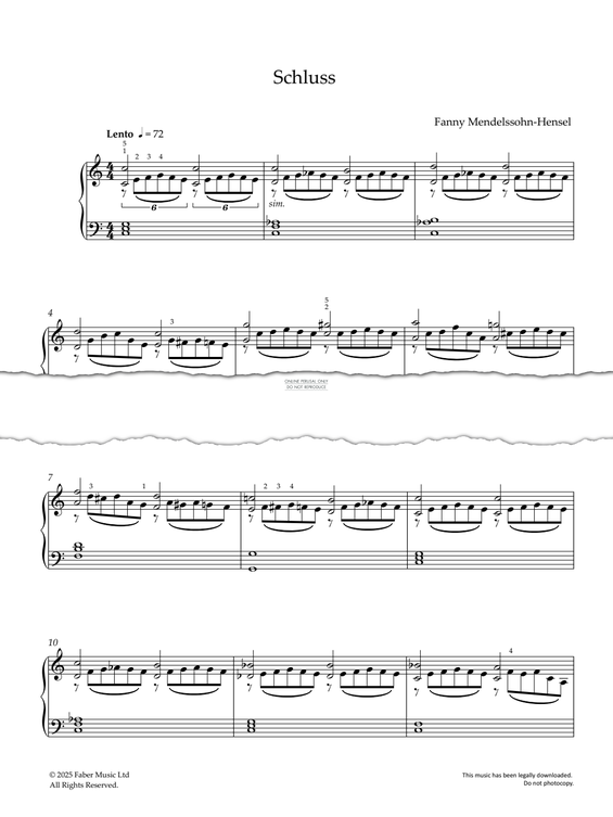 Produktgalerie: Seite 1 von 1 Schluss, Fanny Mendelssohn, Klavier