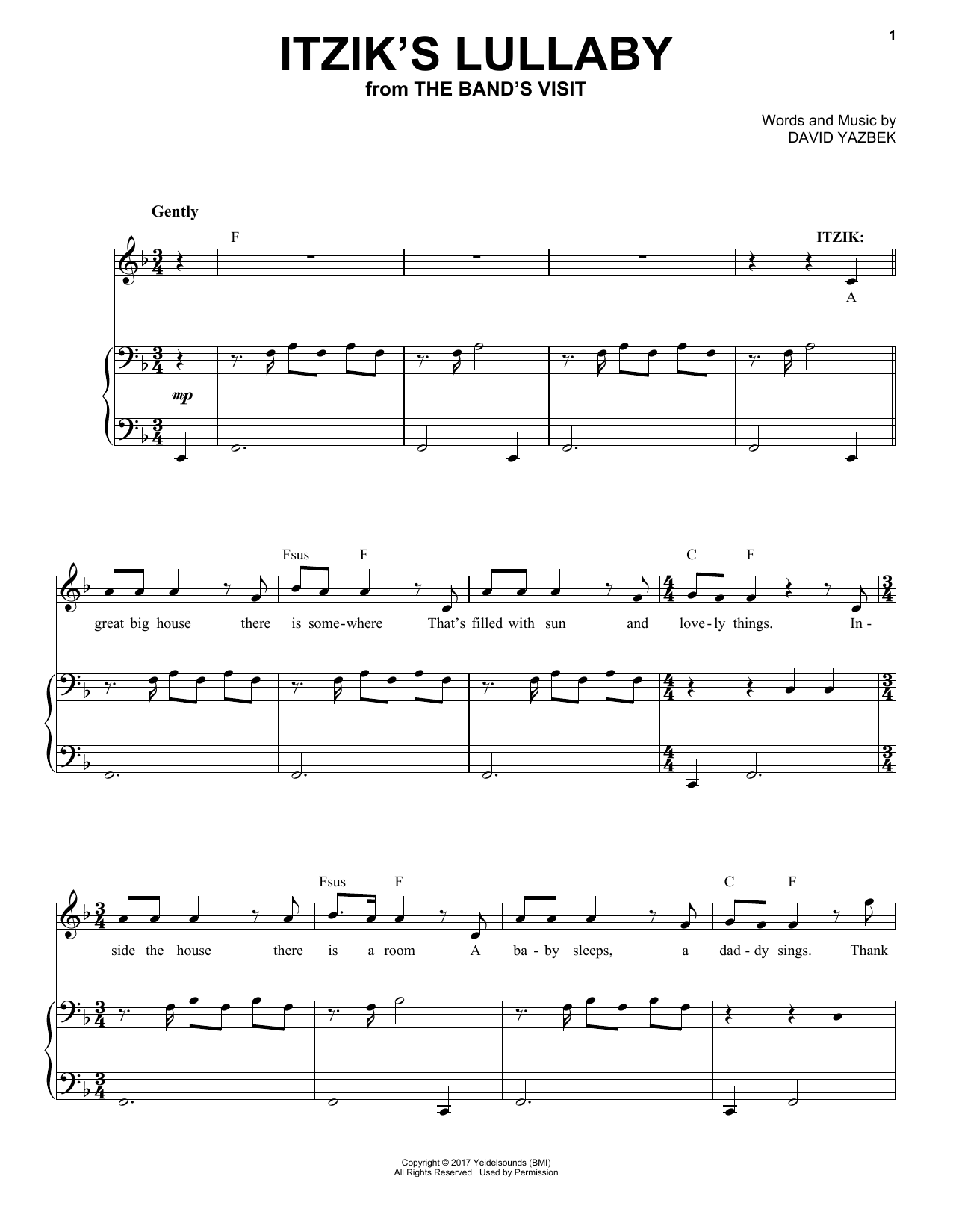 Produktbild zu: Itzik's Lullaby