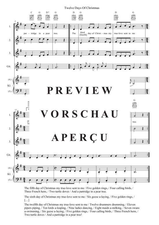 Produktgalerie: Seite 3 von 11 Twelve Days Of Christmas , , (flexibles Quintett)