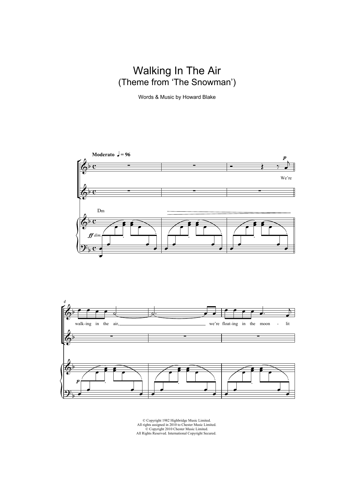 Product gallery: Page 1 of 1 Walking In The Air (theme from The Snowman), Howard Blake