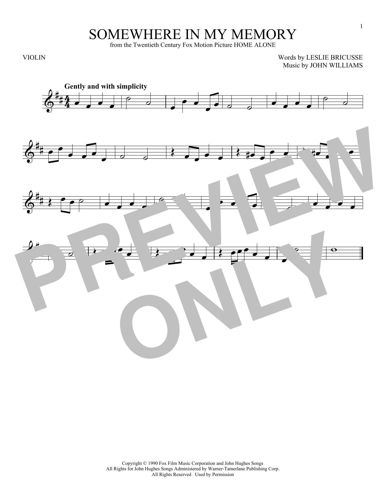 Product gallery: Page 1 of 1 Somewhere In My Memory, John Williams