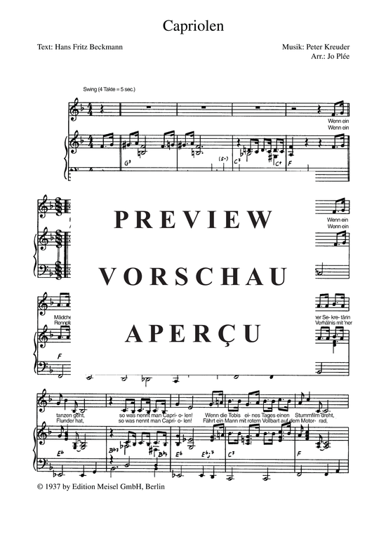 Produktgalerie: Seite 5 von 5 Capriolen, Igelhoff, 	Peter, Klavier und Gesang
