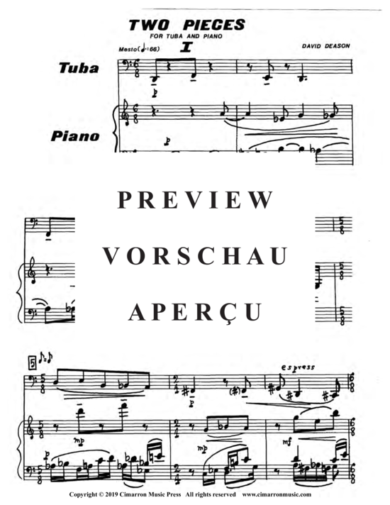 Product gallery: Page 3 of 19 Two Pieces , , (tuba + piano)