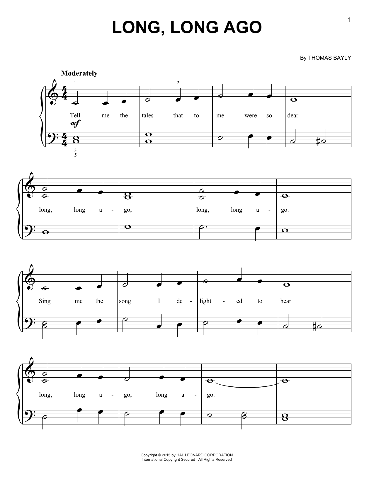 Produktbild zu: Long, Long Ago