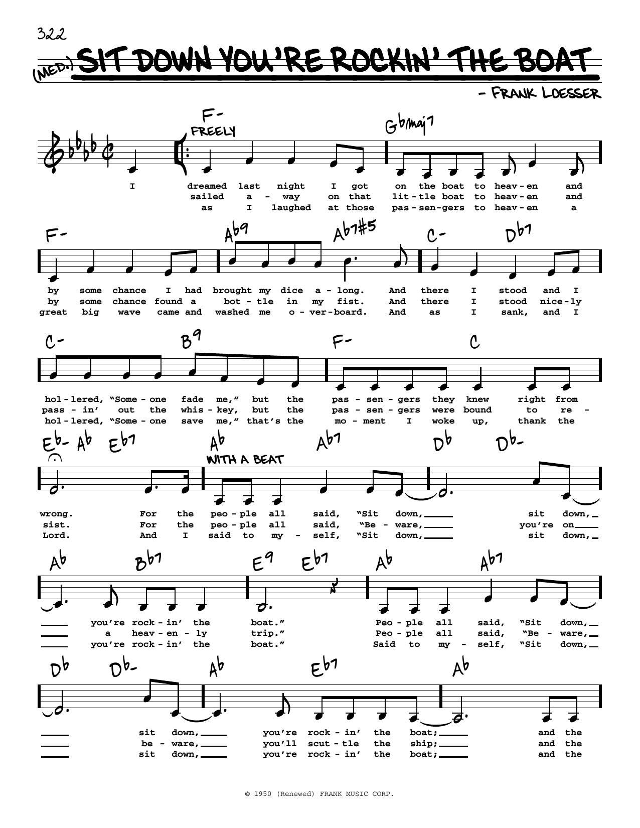 Produktbild zu: Sit Down You're Rockin' The Boat (Low Voice)