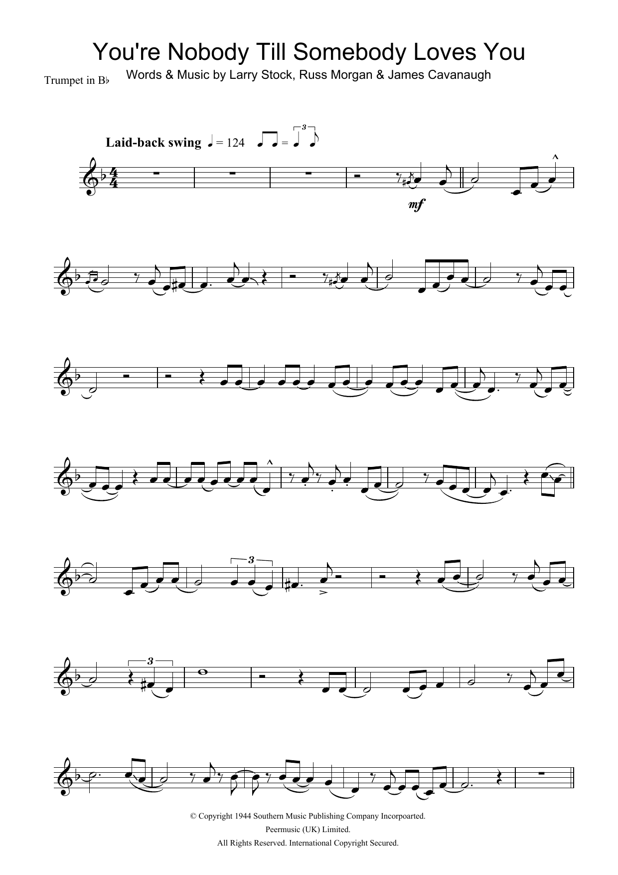 Produktgalerie: Seite 1 von 1 You're Nobody Till Somebody Loves You, Frank Sinatra, Trompete