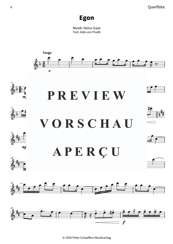 Produktgalerie: Seite 11 von 11 Egon - Schwungvoller Tango-Schlager, , Holzbläse Quintett