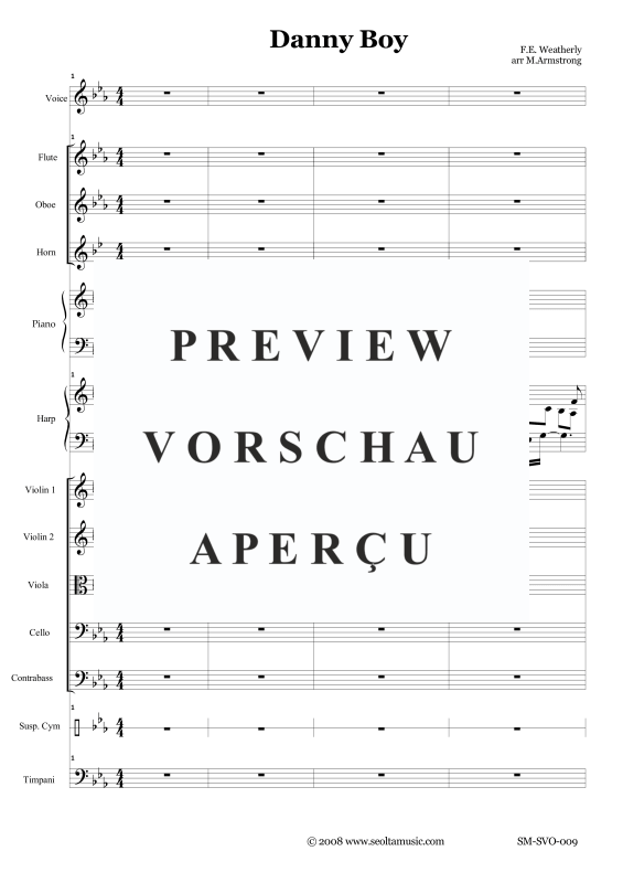 Product gallery: Page 4 of 11 Danny Boy, , Solo Vocal and Orchestra