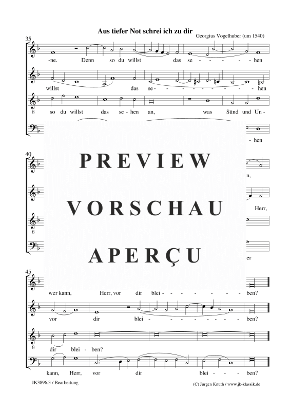 gallery: Aus tiefer Not schrei ich zu dir, , (Gemischter Chor)