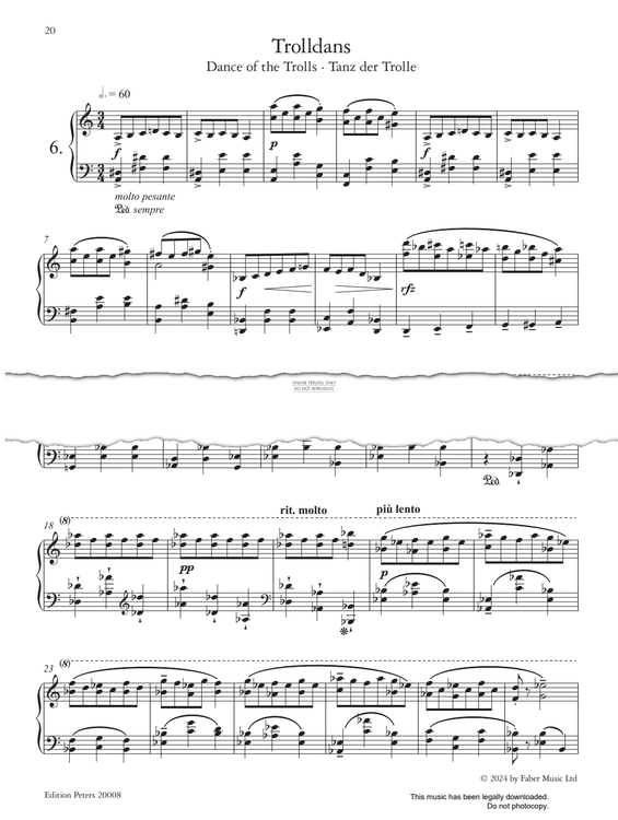 Produktgalerie: Seite 1 von 1 Trolldans (Dance of the Trolls) Op.44, Agathe Backer Grøndahl, Klavier