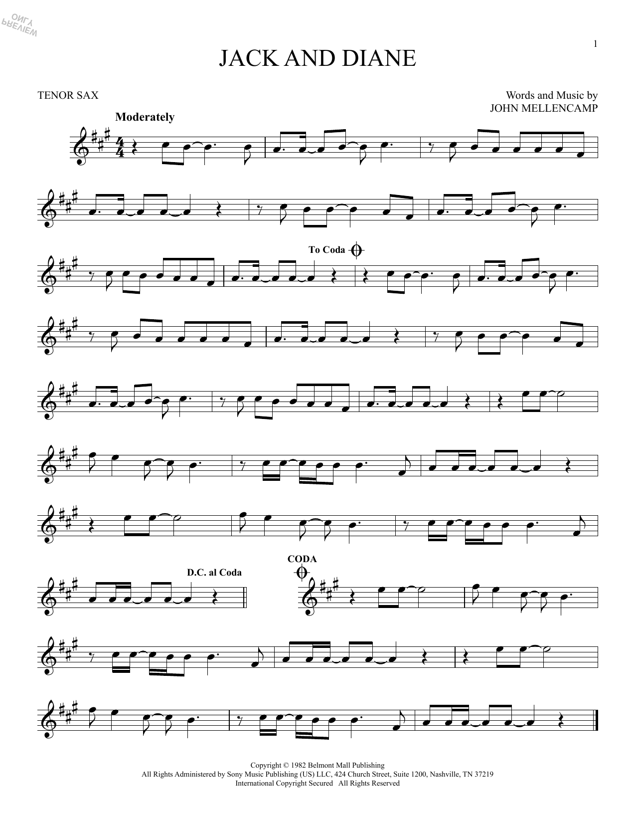 Product gallery: Page 1 of 1 Jack And Diane, John Mellencamp