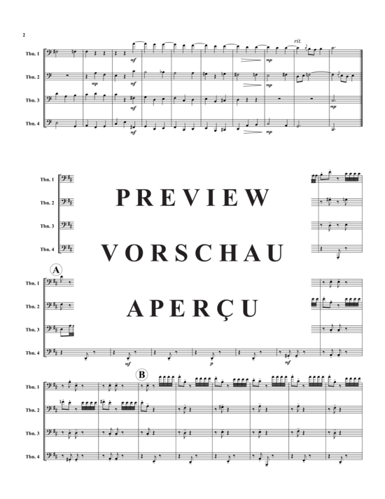 Product gallery: Page 3 of 13 Zwei Studien (1 and 10) , , Trombone Quartet