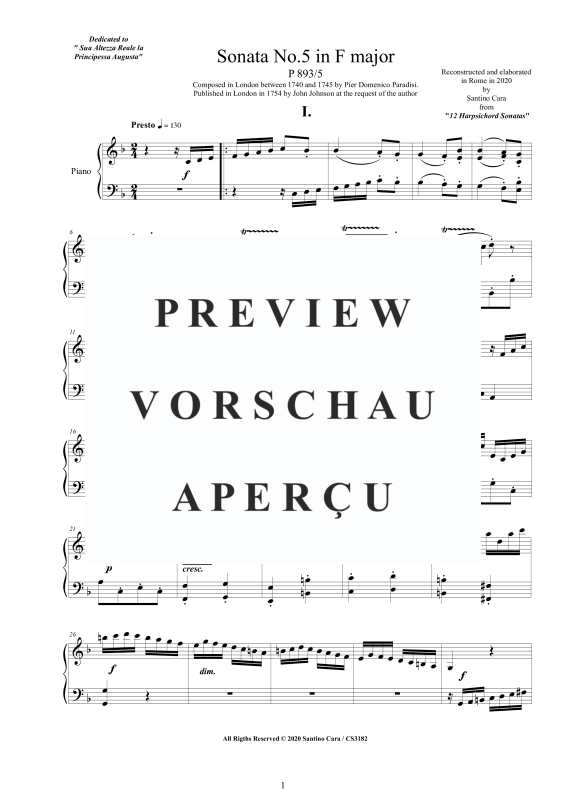 Produktgalerie: Seite 2 von 9 Sonate Nr. 5 in F-Moll, , Klavier Solo